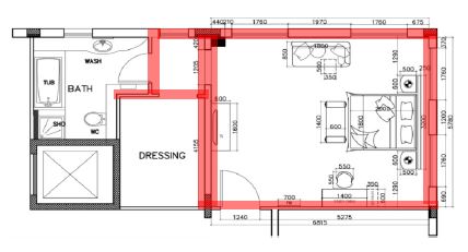 SAQER BEDROOM WALL PAINT FOR GROUND FLOOR