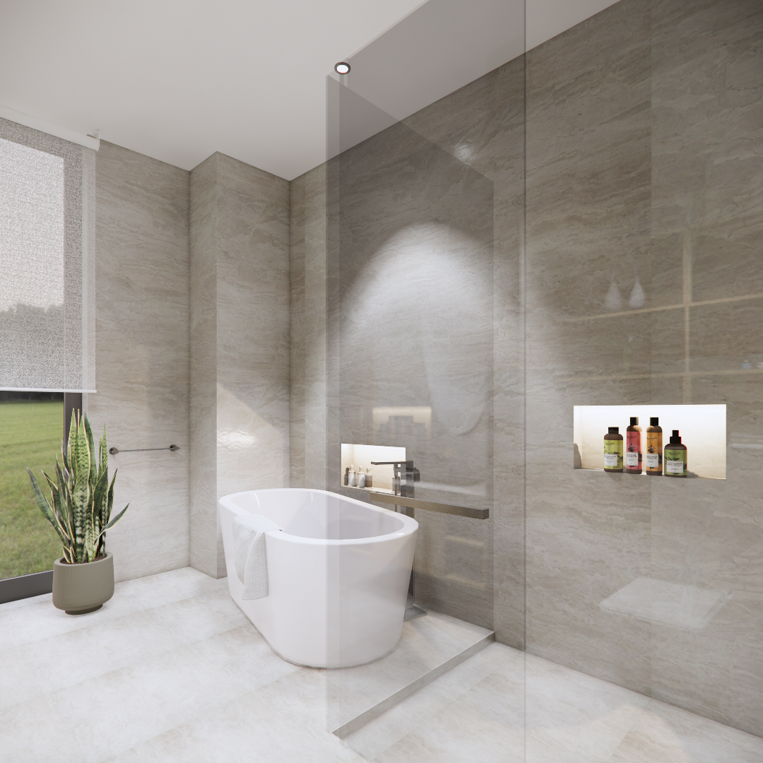 FF Br3 Bathroom GLASS PARTITION - Single