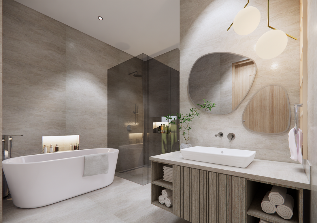 GF OFFICE BATHROOM GLASS PARTITION - Single