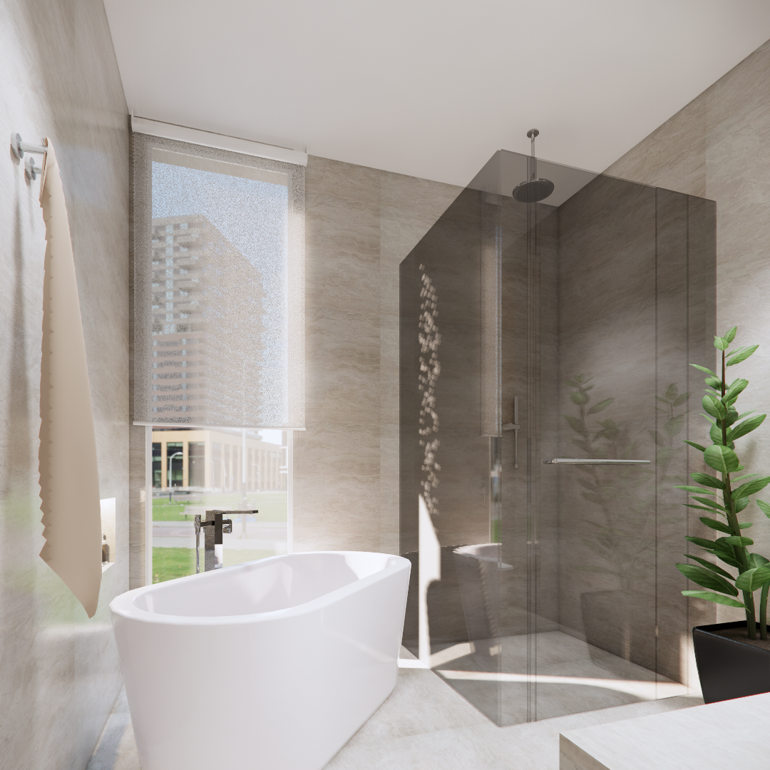 RF Bedroom Bathroom GLASS PARTITION - Single