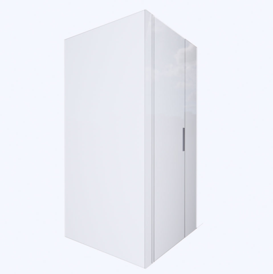 GF OFFICE BATHROOM GLASS PARTITION - Single